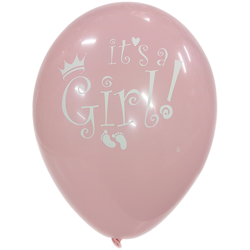 LATEX 12'' ΤΥΠΩΜΕΝΑ IT`S A GIRL 25ΤΕΜ 